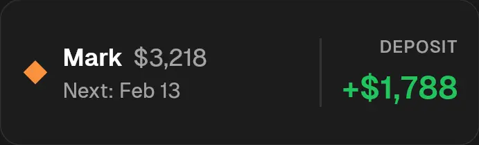 Mark's deposit contribution